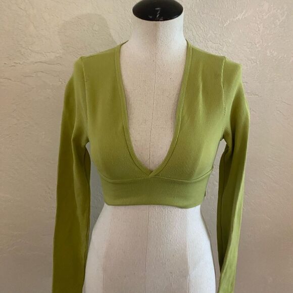 Wild Fable Cropped Ribbed Top sz S - Picture 1 of 5